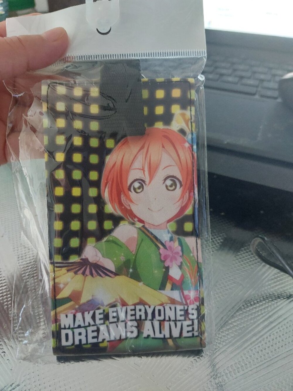 Rin Hoshizora Love Live Beautiful ID Card Holder Mini Wallet KEYCHAIN BAG CHARM